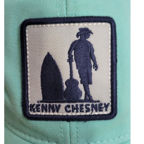 Kenny Chesney Mesh Legacy Trucker Cap Music Seafoam Green/Cream Navy Logo - Picture 2 of 8